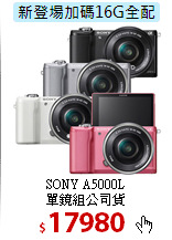 SONY A5000L <BR>
單鏡組公司貨