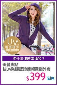 美麗焦點
抗UV防曬認證連帽露指外套