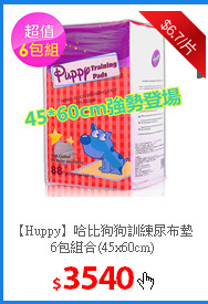 【Huppy】哈比狗狗訓練尿布墊
6包組合(45x60cm)