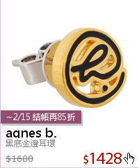 黑底金邊耳環