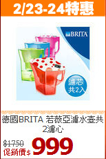 德國BRITA
若薇亞濾水壺共2濾心