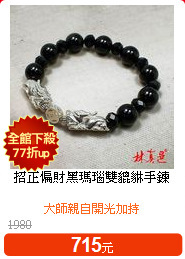 招正偏財黑瑪瑙雙貔貅手鍊