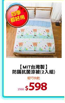 【MIT台灣製】
防蹣抗菌涼被(2入組)