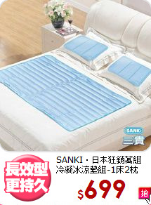 SANKI‧日本狂銷萬組<BR>
冷凝冰涼墊組-1床2枕