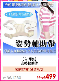 【台灣製】<BR>
姿勢輔助帶