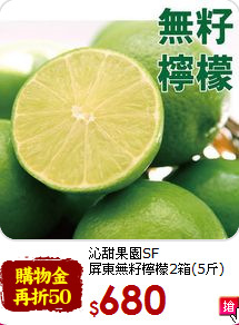 沁甜果園SF<br>屏東無籽檸檬2箱(5斤)