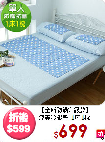 【全新防蹣升級款】<BR>
涼爽冷凝墊-1床1枕