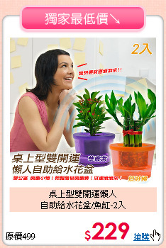 桌上型雙開運懶人<br>
自助給水花盆/魚缸-2入