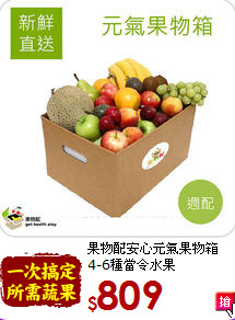 果物配安心元氣果物箱<BR>4-6種當令水果