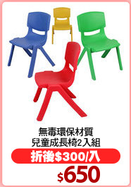 無毒環保材質
兒童成長椅2入組