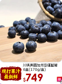 川琪美國加州空運藍莓<br>6盒(170g/盒)
