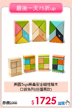 美國Tegu無毒安全磁性積木<br>
口袋系列(任選兩款)