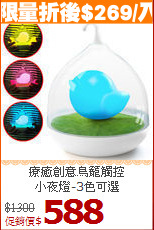 療癒創意鳥籠觸控<br>
小夜燈-3色可選
