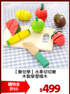 【樂兒學】水果切切樂
木製學習積木