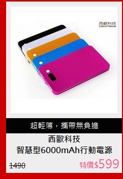 智慧型6000mAh行動電源
