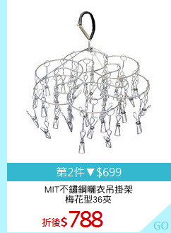 MIT不鏽鋼曬衣吊掛架
梅花型36夾