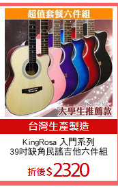 KingRosa 入門系列
39吋缺角民謠吉他六件組