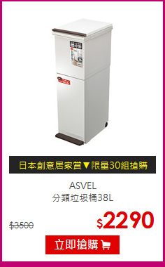 ASVEL<br>
分類垃圾桶38L