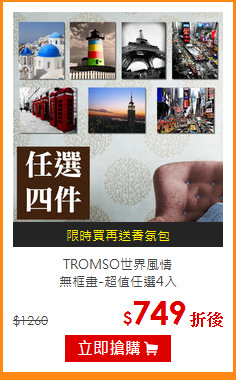 TROMSO世界風情<BR>
無框畫-超值任選4入