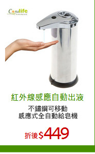 不鏽鋼可移動
感應式全自動給皂機
