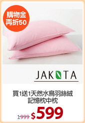 買1送1天然水鳥羽絲絨
記憶枕中枕