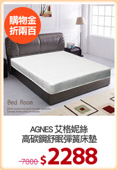 AGNES 艾格妮絲
高碳鋼舒眠彈簧床墊