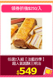 任選2入組【法藍四季】
超人氣起酥三明治