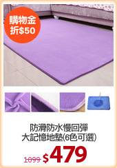防滑防水慢回彈
大記憶地墊(6色可選)