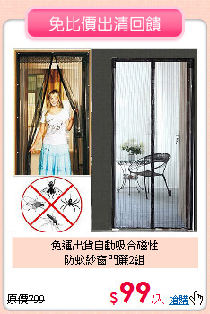 免運出貨自動吸合磁性<br>
防蚊紗窗門簾2組