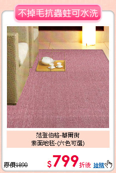 范登伯格-華爾街<br>
素面地毯-(六色可選)