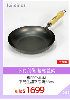 極PREMIUM
不易生鏽平底鍋22cm