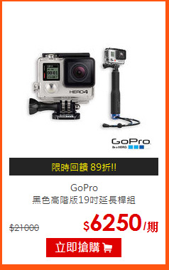 GoPro<br>
黑色高階版19吋延長桿組
