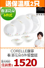 CORELLE康寧<br>
春漾花朵6件餐盤組