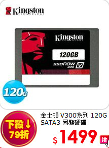 金士頓 V300系列 120G 
SATA3 固態硬碟