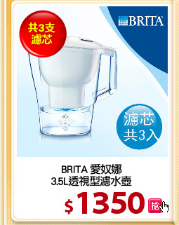 BRITA 愛奴娜
3.5L透視型濾水壺
