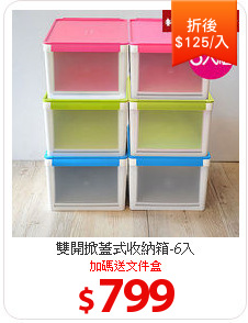 雙開掀蓋式收納箱-6入