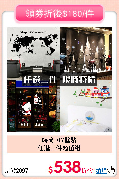 時尚DIY壁貼<BR>
任選三件超值組