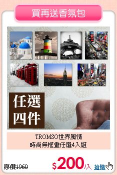 TROMSO世界風情<BR>
時尚無框畫任選4入組