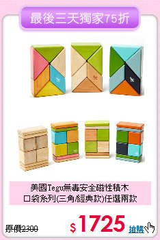 美國Tegu無毒安全磁性積木<br>
口袋系列(三角/經典款)任選兩款