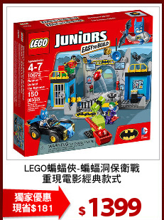 LEGO蝙蝠俠-蝙蝠洞保衛戰
重現電影經典款式