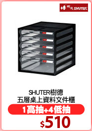 SHUTER樹德
五層桌上資料文件櫃