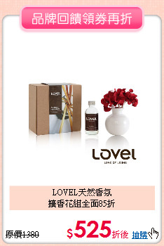 LOVEL天然香氛<br>
擴香花組全面85折