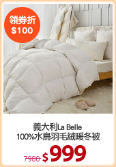 義大利La Belle 
100%水鳥羽毛絨暖冬被