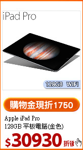 Apple iPad Pro <BR>
128GB 平板電腦(金色)