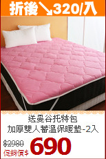 送曼谷托特包<BR>
加厚雙人蓄溫保暖墊-2入