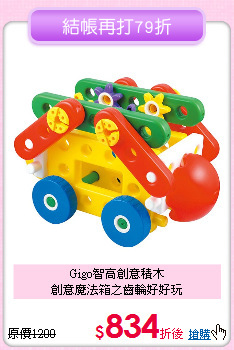 Gigo智高創意積木<br>
創意魔法箱之齒輪好好玩