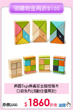 美國Tegu無毒安全磁性積木<br>
口袋系列(活動任選兩款)