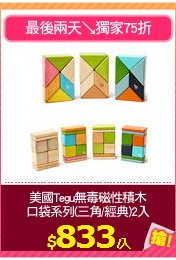 美國Tegu無毒磁性積木
口袋系列(三角/經典)2入