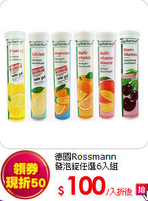 德國Rossmann<br>  
發泡錠任選6入組
