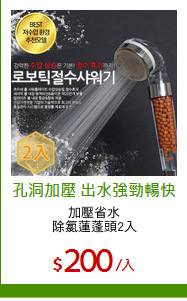 加壓省水
除氯蓮蓬頭2入